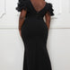 Mesh Tulle Shoulder Plus Size Maxi Dress