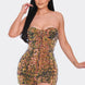 Multi Sequins Tube Top Romper