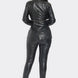 Pu Leather Zipper Pant Set