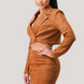 Diagonal Bralette With Cropped Blazer Jacket & Mini Skirt 3pcs Sets