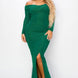 Plus Long Sleeve Off Shoulder Night Party Maxi Dress