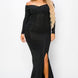 Plus Long Sleeve Off Shoulder Night Party Maxi Dress