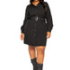Satin Effect Belted Jacket Dress