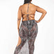 Printed Mesh Cutout Bikini And Cover Up Set