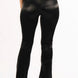 Velvet Pu Flared Pants