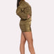 Backless Bomber Mini Dress