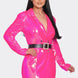 Pearl Belted Sequin Blazer Mini Dress