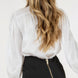 Insert Lace Trim Long Sleeve Blouse