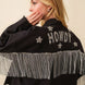 Howdy Sequin Fringe And Star Patches Jacket