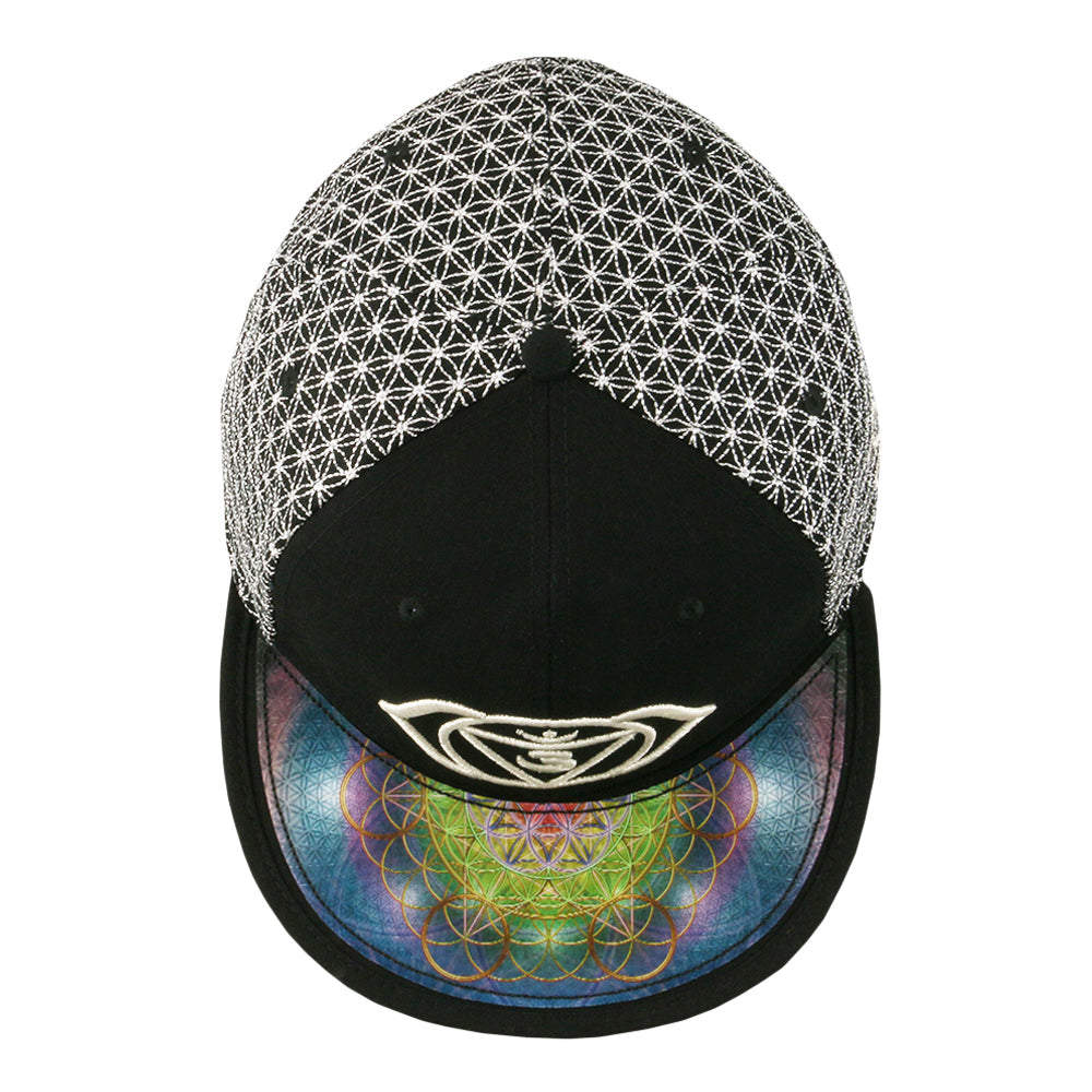 Laser Guided Visions Third Eye Silver Snapback Hat by Grassroots California