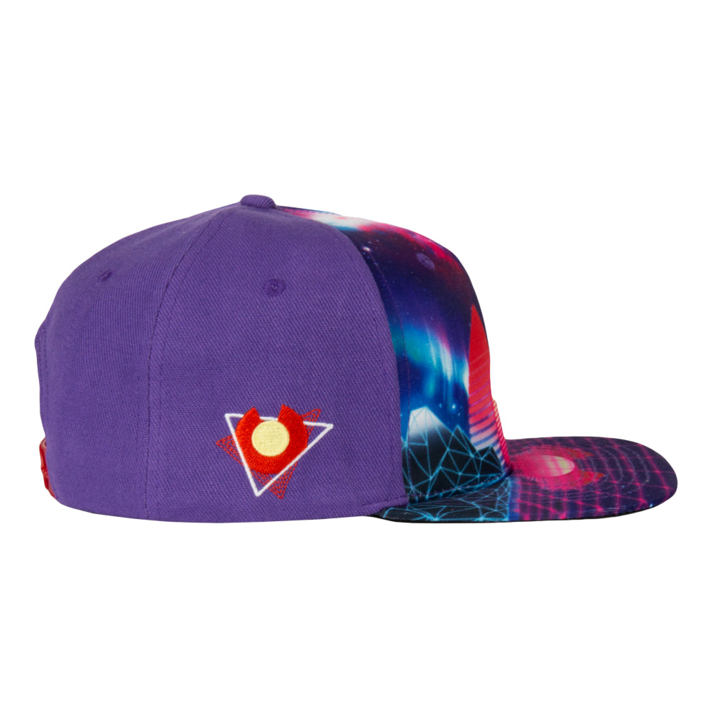 Vaporwave Colorado Purple Snapback Hat by Grassroots California