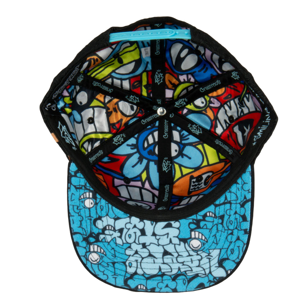 El Pez Black Snapback Hat by Grassroots California