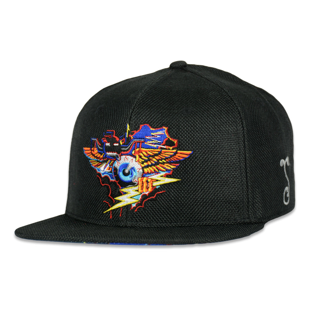 Rick Griffin Hopi Mask Black Fitted Hat by Grassroots California