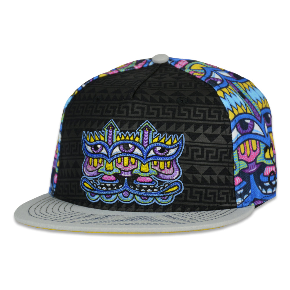 Chris Dyer Harmoneyes Blue Pattern Fitted Hat by Grassroots California