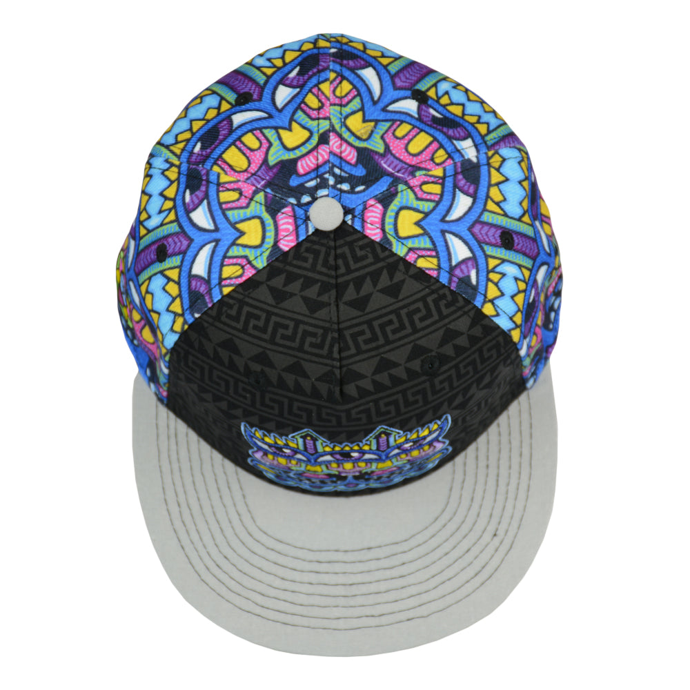Chris Dyer Harmoneyes Blue Pattern Fitted Hat by Grassroots California