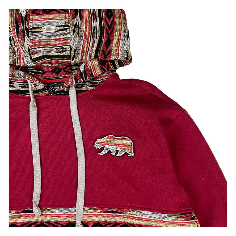 Removable Bear Redstone Tall Pullover Hoodie by Grassroots California