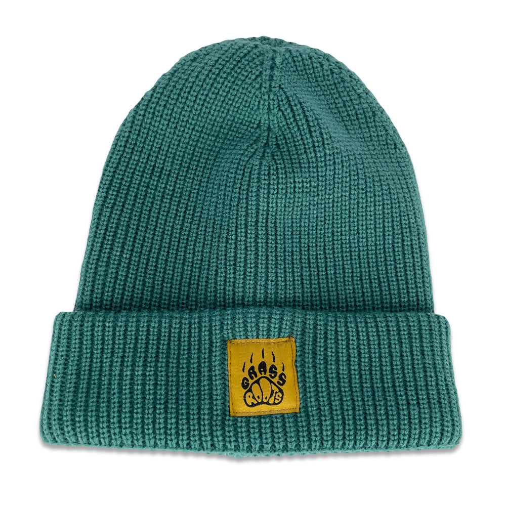 Grassroots Paw Print Spruce Cuff Beanie by Grassroots California