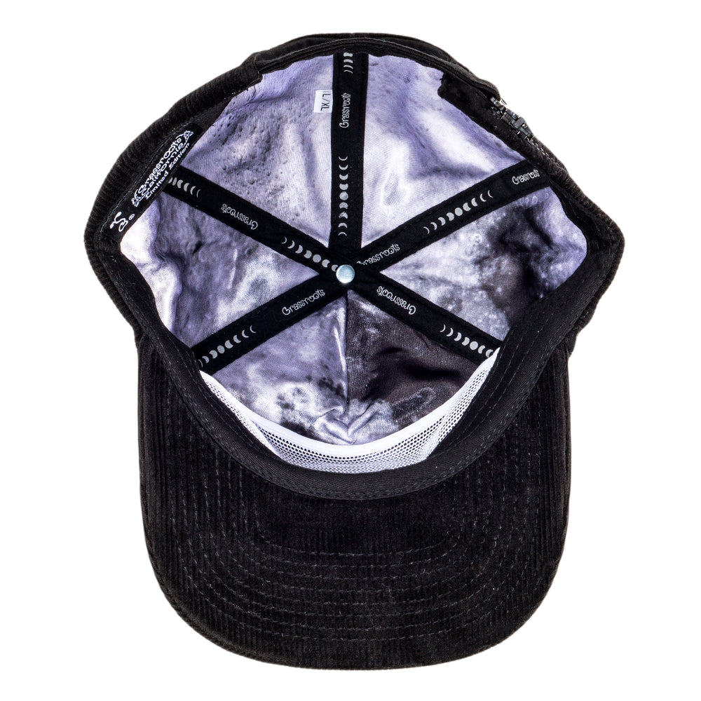 Equinox Howl Black Corduroy Zipperback Hat by Grassroots California