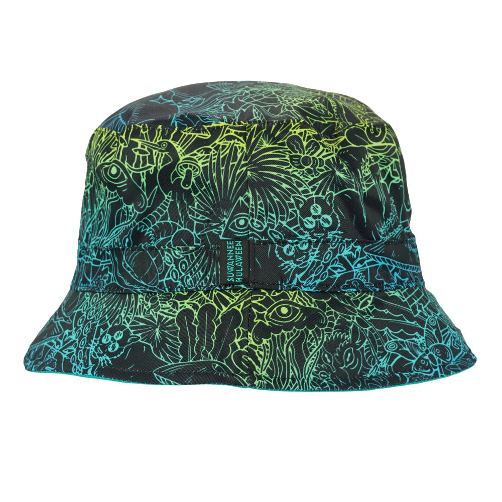 Hulaween Outline Reversible Bucket Hat by Grassroots California