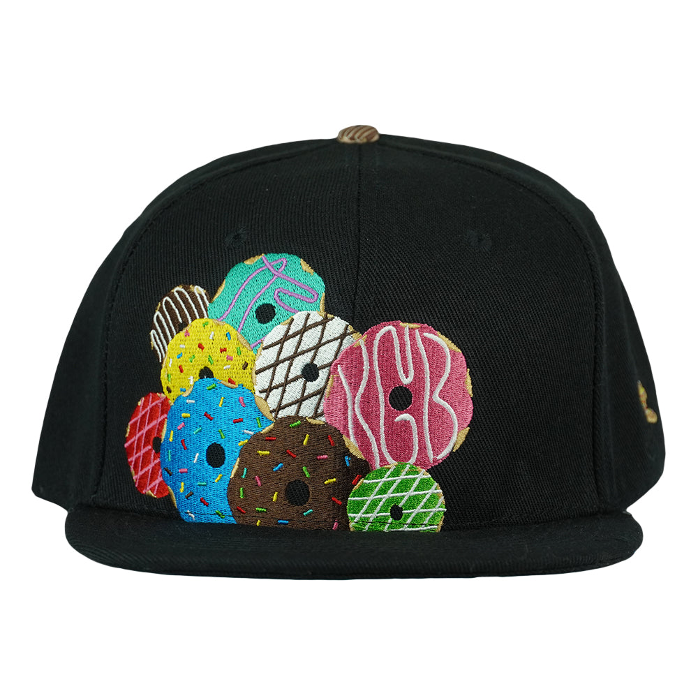 KGB Glass Decade of Donuts Black Fitted Hat by Grassroots California