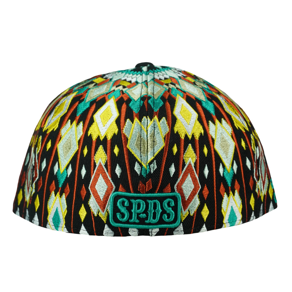 San Pedro Del Sol V3 Black Fitted Hat by Grassroots California