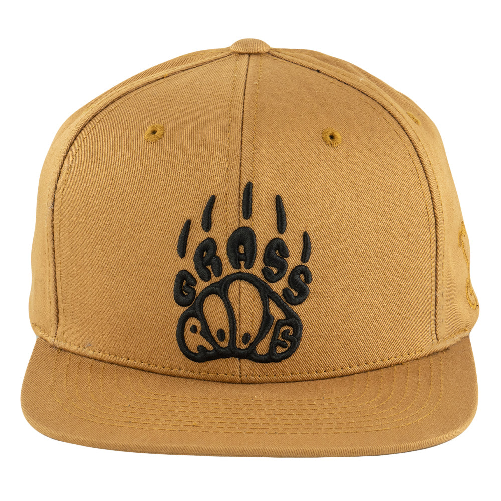 Grassroots Paw Print Tan Pro Fit Snapback Hat by Grassroots California