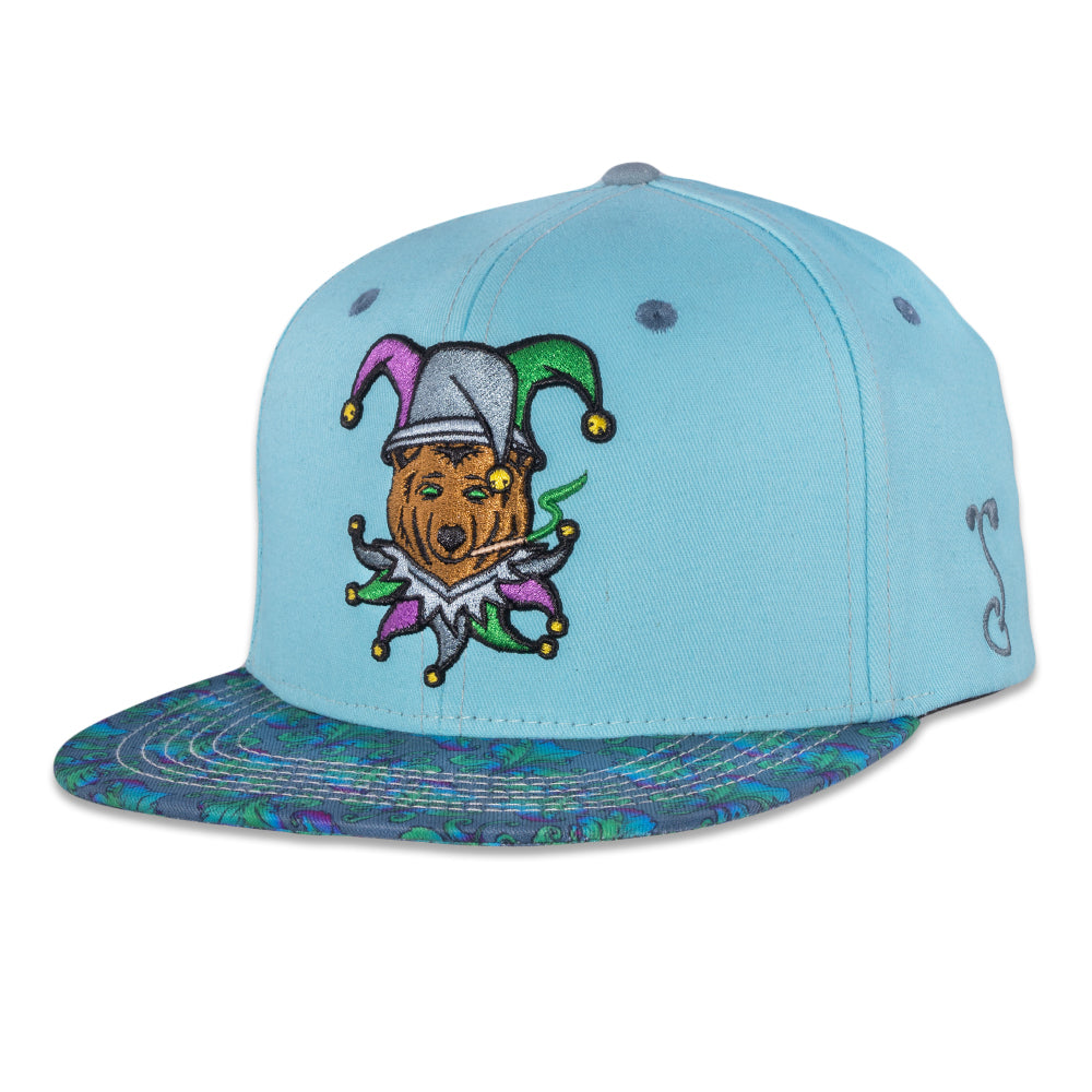 Jester Bear Blue Snapback Hat by Grassroots California