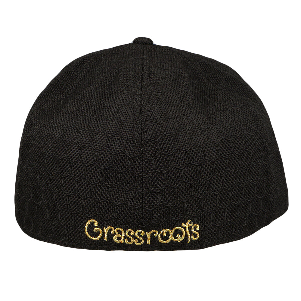BeeSlick Molecule Black Fitted Hat by Grassroots California