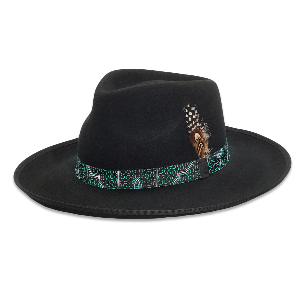 Shipibo Black Breckenridge Hat by Grassroots California
