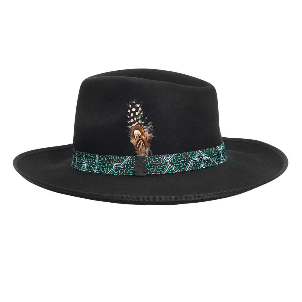Shipibo Black Breckenridge Hat by Grassroots California