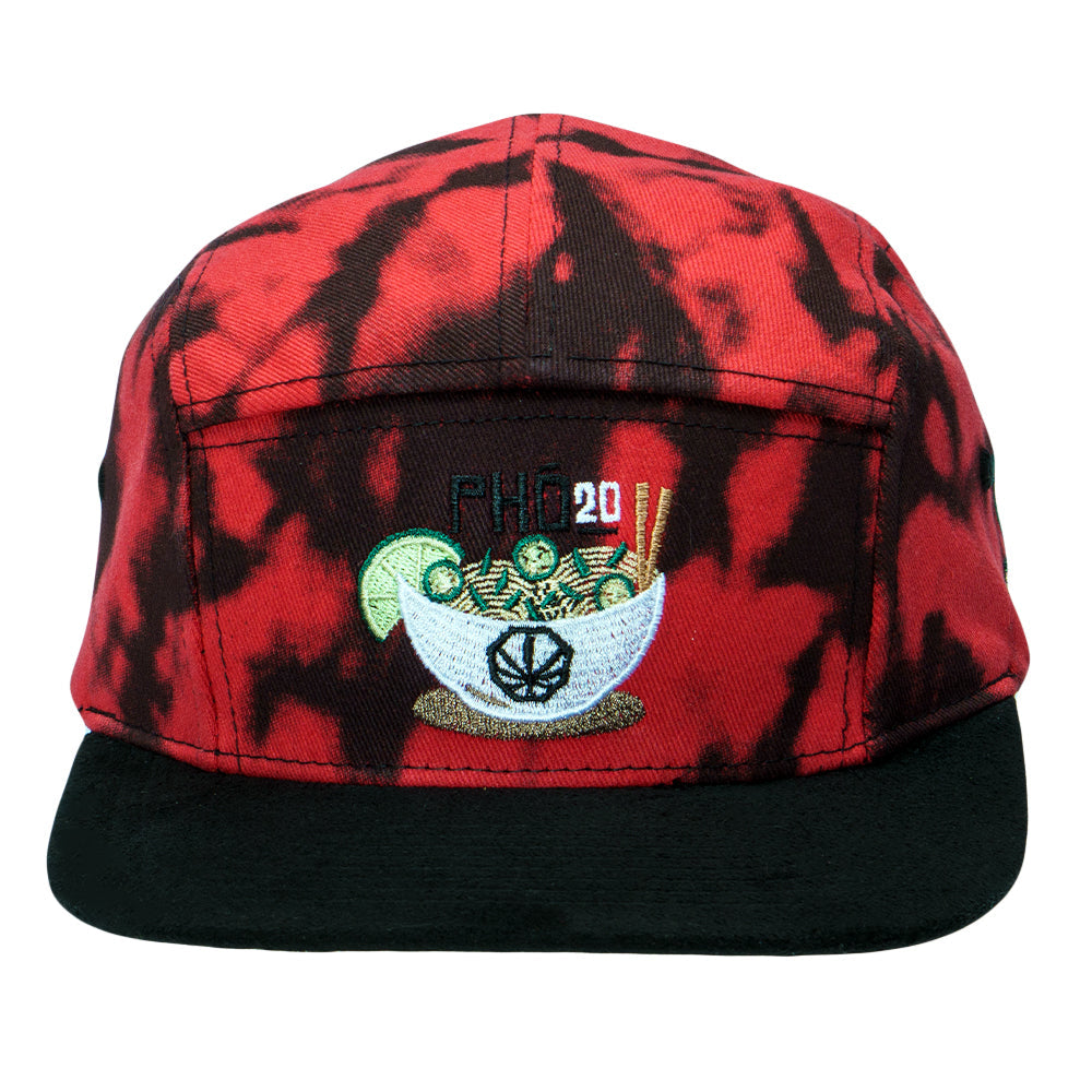 Pho 20 Red Dye 5 Panel Hat by Grassroots California