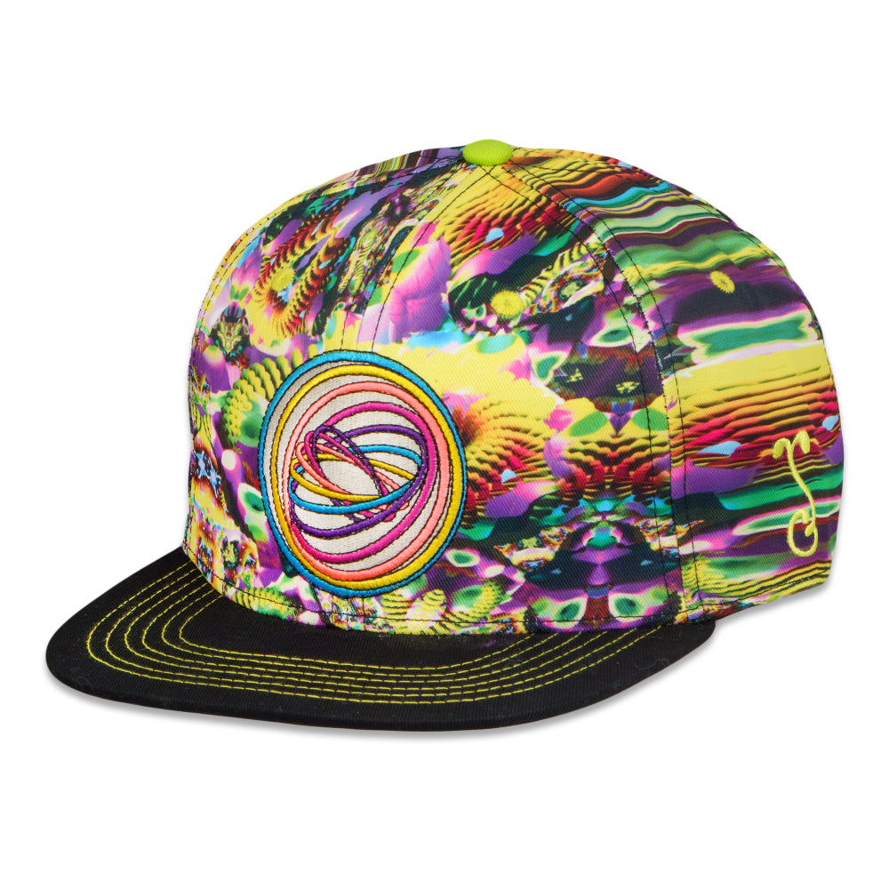 Grahampasteez Noise Quantization Yellow Snapback Hat by Grassroots California