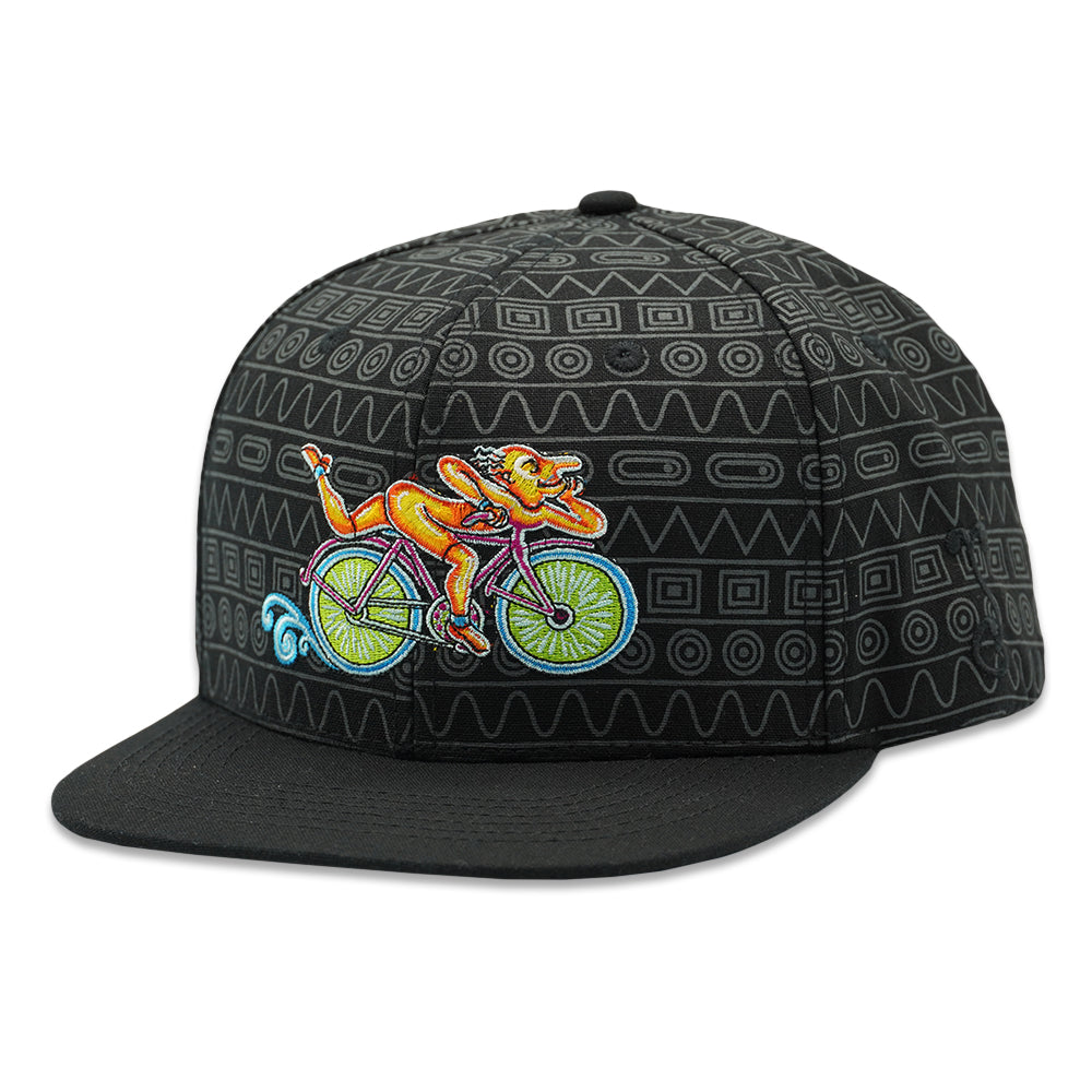 John Speaker Bicycle Day Black Snapback Hat by Grassroots California
