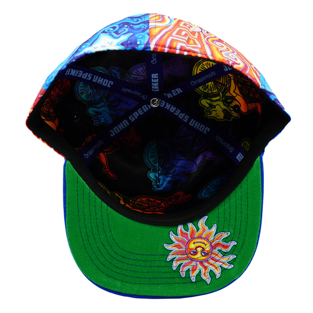 John Speaker Bicycle Day Allover Fitted Hat by Grassroots California