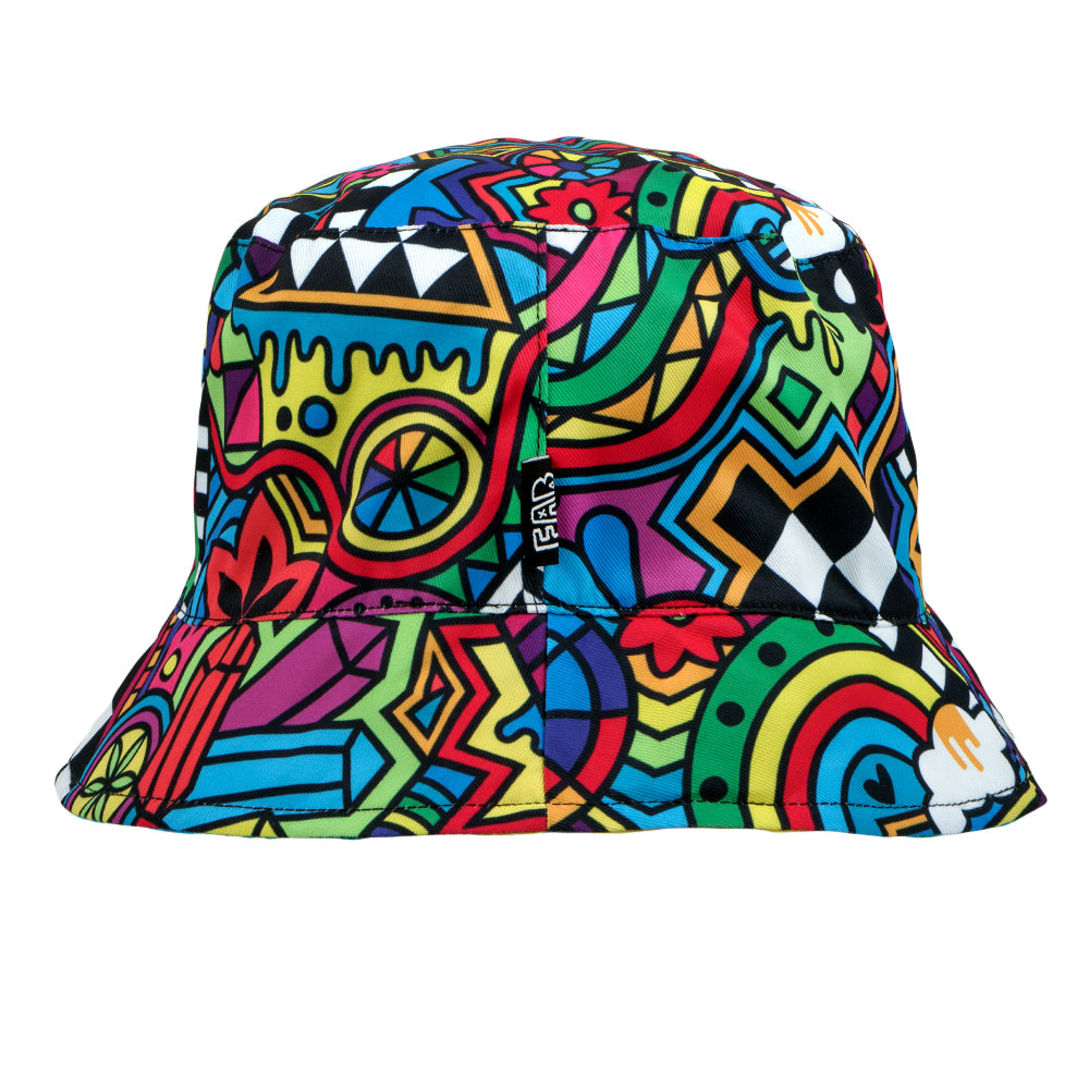 FAB Fabstract Shapes Reversible Bucket Hat by Grassroots California
