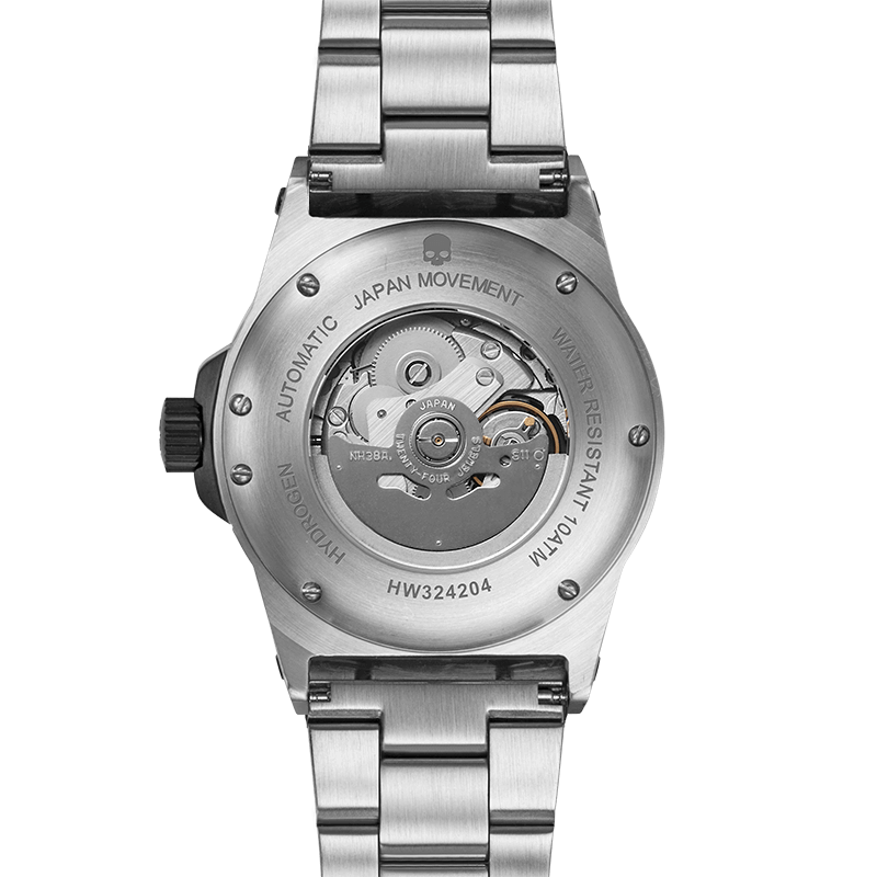 Sportivo Silver Black Bracelet by Hydrogen Watch