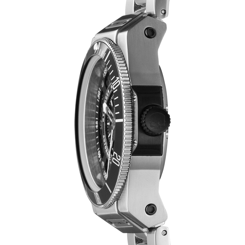 Sportivo Silver Black Bracelet by Hydrogen Watch