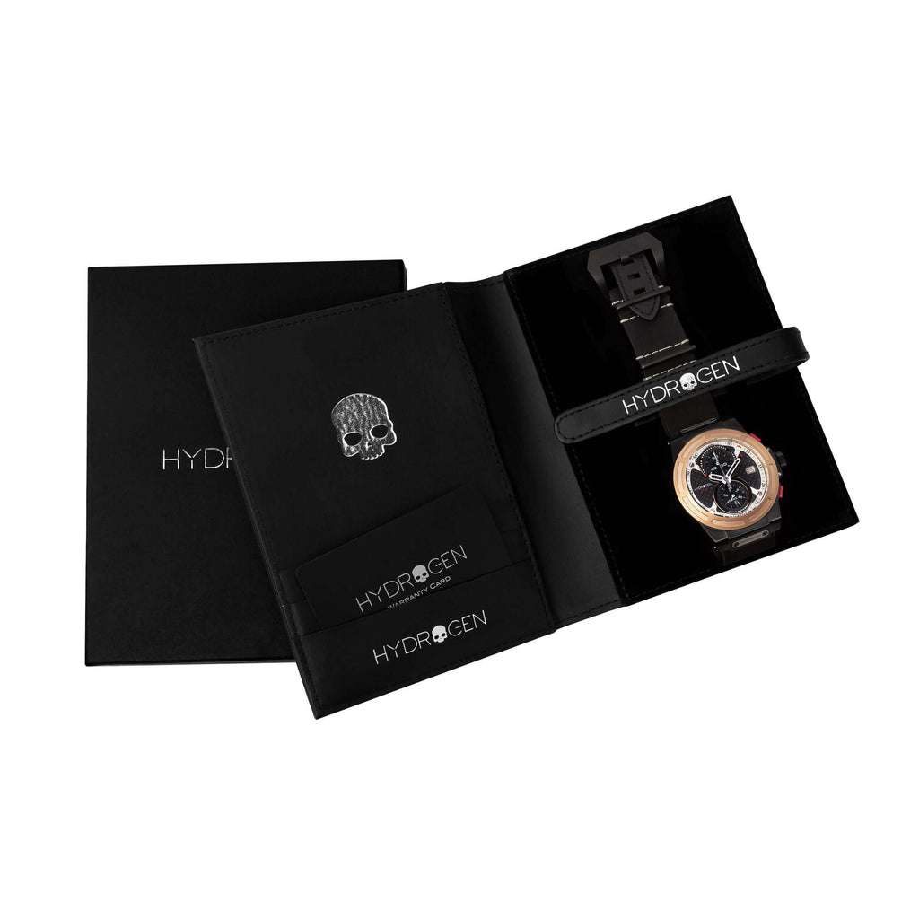 Otto Chrono Black Rose Gold Nato by Hydrogen Watch
