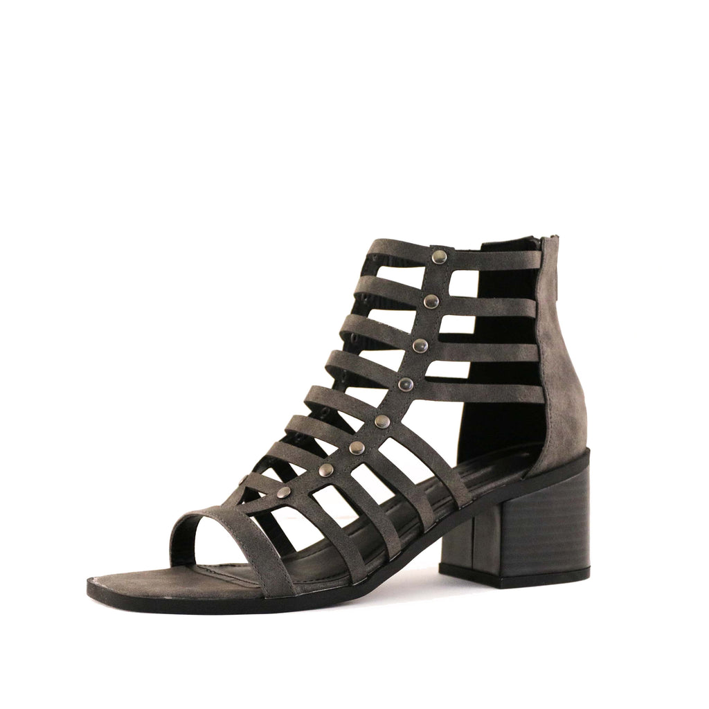 Women's Mina Strappy Block Heel Sandal Slate by Nest Shoes