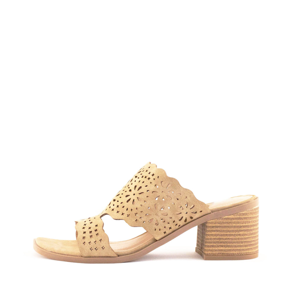 Women's Missy Perf Block Heel Sandals Natural by Nest Shoes