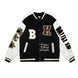Retro Bear Embroidered Baseball Letterman Jacket