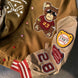 Retro Bear Embroidered Baseball Letterman Jacket