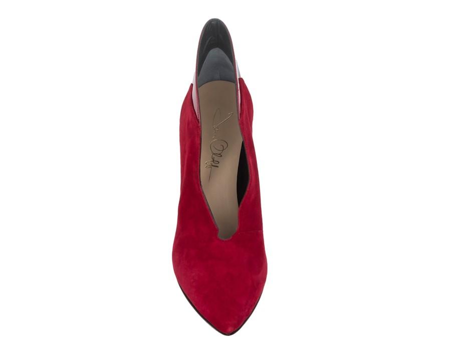Dorsey Red Soft Patent/Red Kid Suede by Joan Oloff Shoes