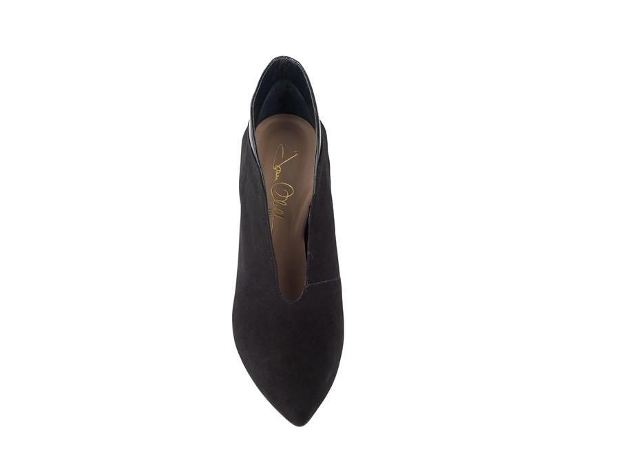 Dorsey Black Soft Patent/Black Kid Suede by Joan Oloff Shoes