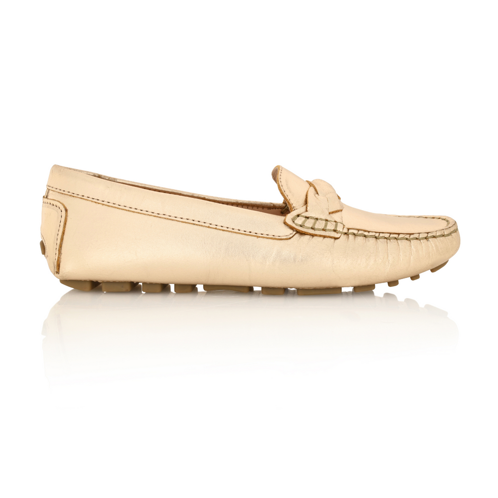 Piper Gold Metallic Leather by Joan Oloff Shoes