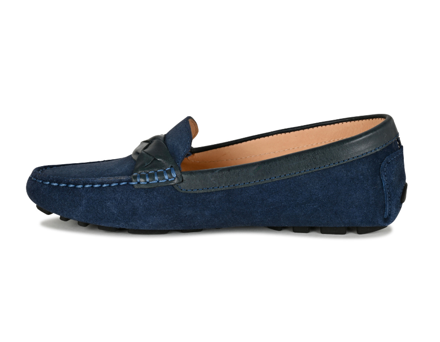 Piper Navy Nubuck/Navy Leather by Joan Oloff Shoes