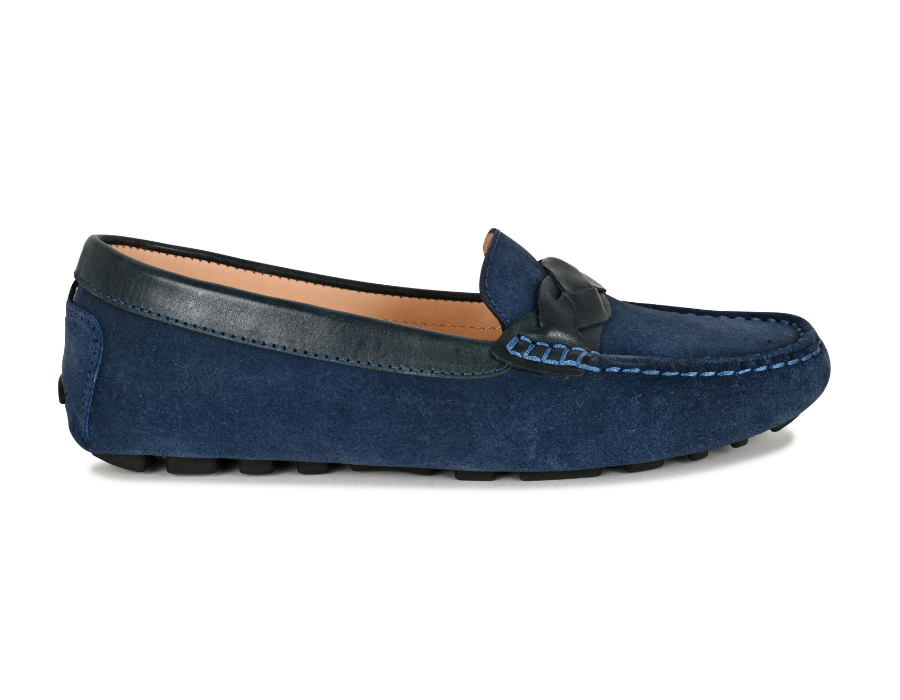 Piper Navy Nubuck/Navy Leather by Joan Oloff Shoes