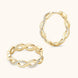 Moissanite Crisscross Hoop Earrings