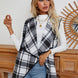 Plaid Open Front Vest