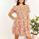 Double Take Smocked Sweetheart Neck Flounce Sleeve Mini Dress